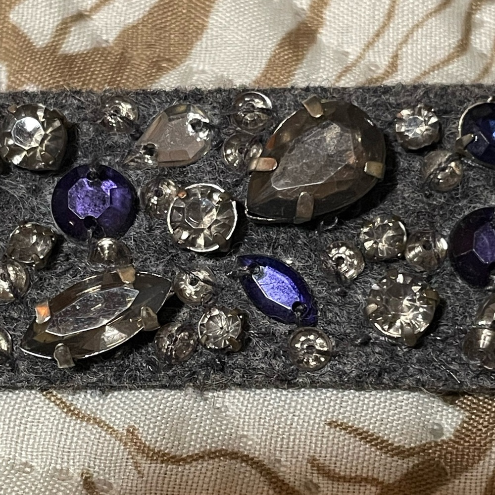 Elegant Black and Silver Beaded Belt - Picture 6 of 14
